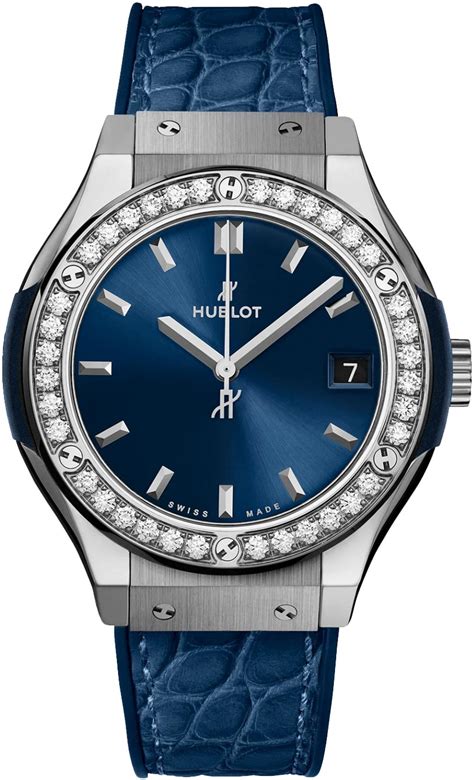 Hublot Classic Fusion 33mm Titanium Diamond Watch 581.NX.7170.LR.1104 .